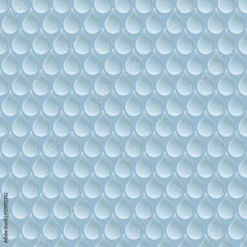 Seamless blue water drop regular pattern.