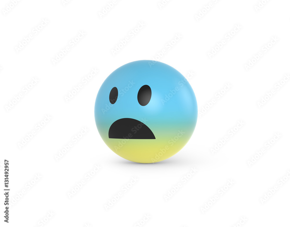 Fototapeta premium Smiley ist entsetzt