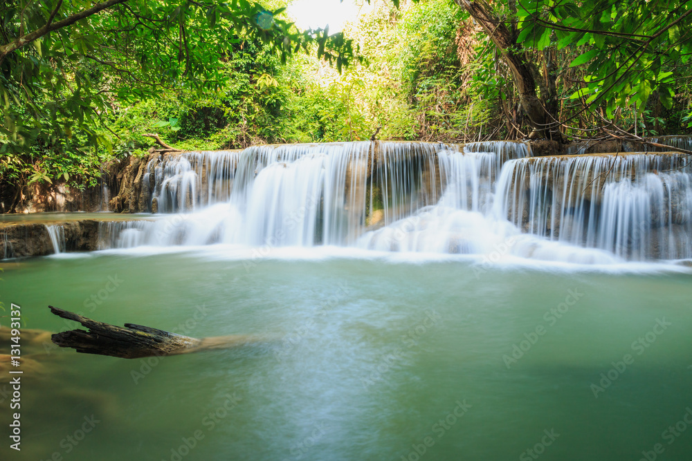 Deep forest waterfall with beautiful in national park Thailand