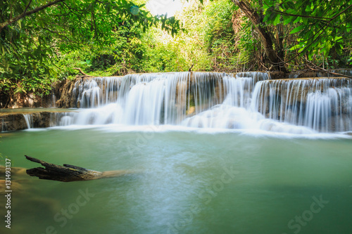 Deep forest waterfall with beautiful in national park Thailand