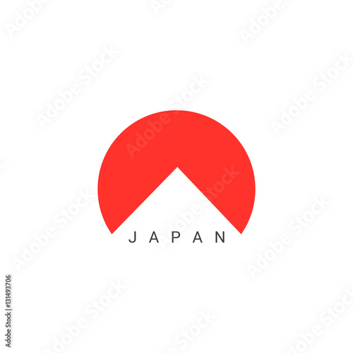 Vector Japan icon. Abstract Japan logo