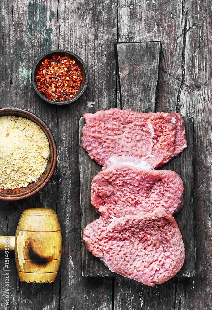 Raw steak for steak Raw steak for steak