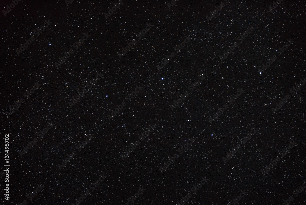 Obraz premium Night sky with stars and the constellation Cassiopeia. North hem