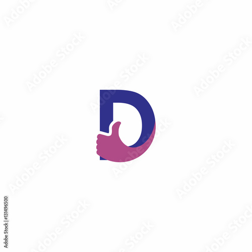 letter D thumb logo