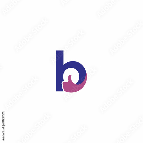 letter b thumb logo