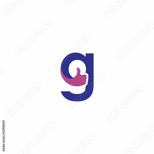 Fototapeta Naklejka Na Ścianę i Meble -  letter g thumb logo