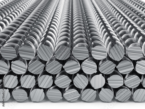 Reinforcement bars stack isolated