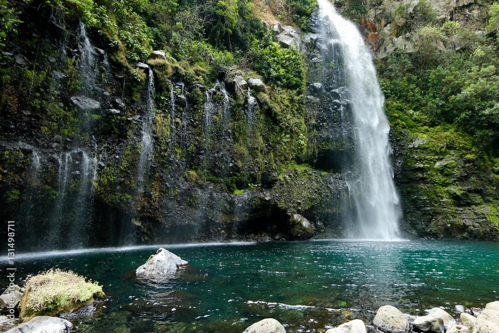 Fototapeta premium WATERFALL OF the VEIL OF THE BRIDE , REUNION ISLAND, FRANCE 