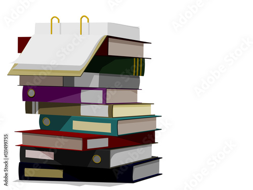 Stacked document file on transparent background
