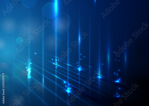 Abstract lights technology concept and bokeh background
