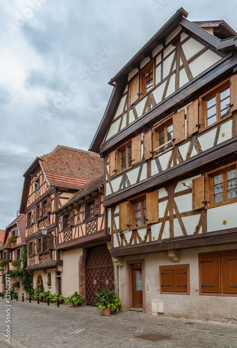 Street in Obermai, Alsace, France © borisb17