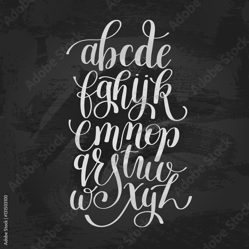 hand lettering alphabet design, handwritten brush script modern 