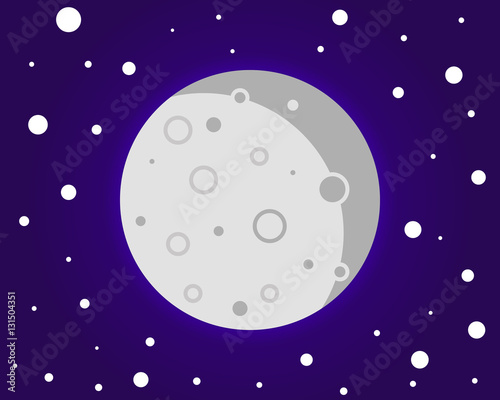 draw a full moon with craters