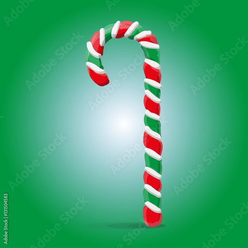 Christmas candy cane. Vector illustration EPS10