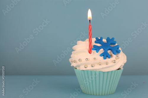 cute cupcake with candle
