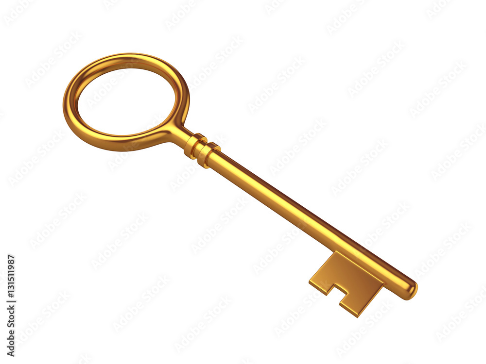 Key Isolated on White Background, 3D rendering Key Isolated on White Background, 3D rendering