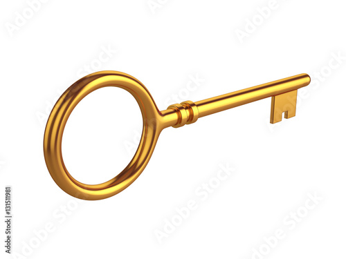 Key Isolated on White Background, 3D rendering