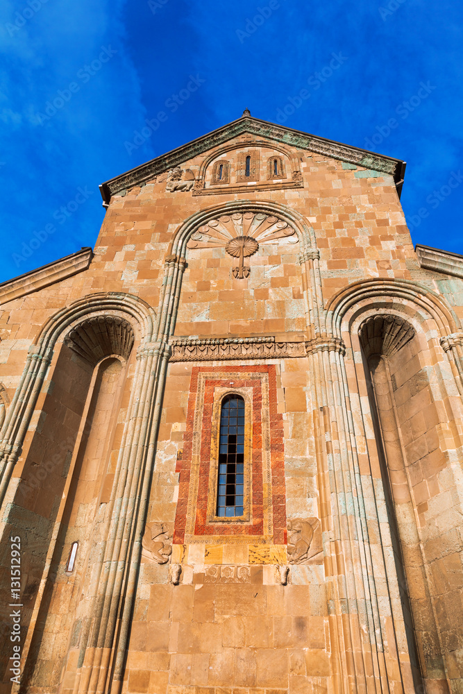 Fototapeta premium close up of Svetitskhoveli Orthodox Cathedral in Mtskheta, Georgia
