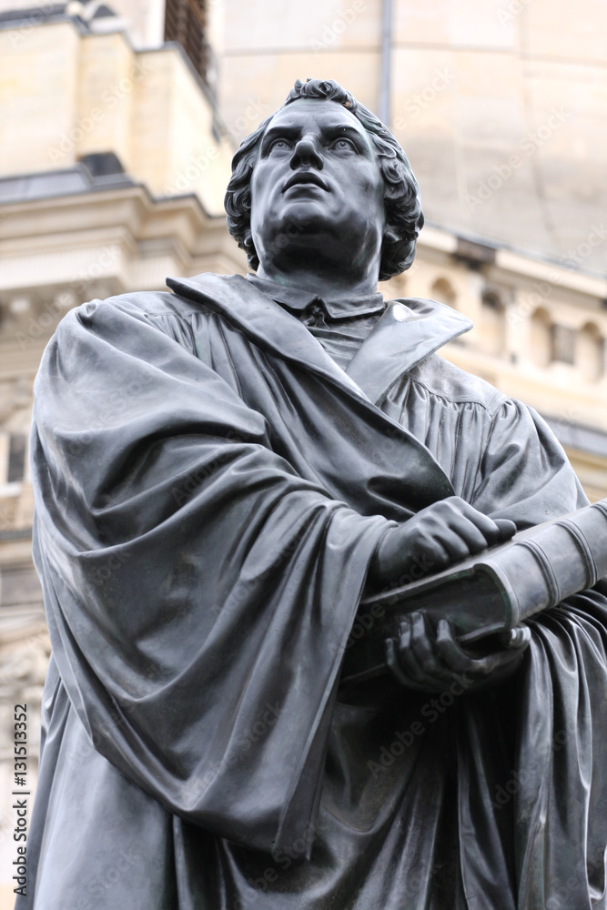 the Martin Luther monument in Dresden (Germany) the Martin Luther monument in Dresden (Germany)