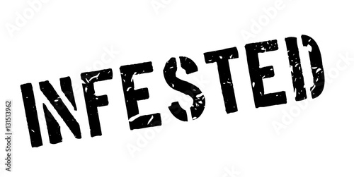 Infested rubber stamp
