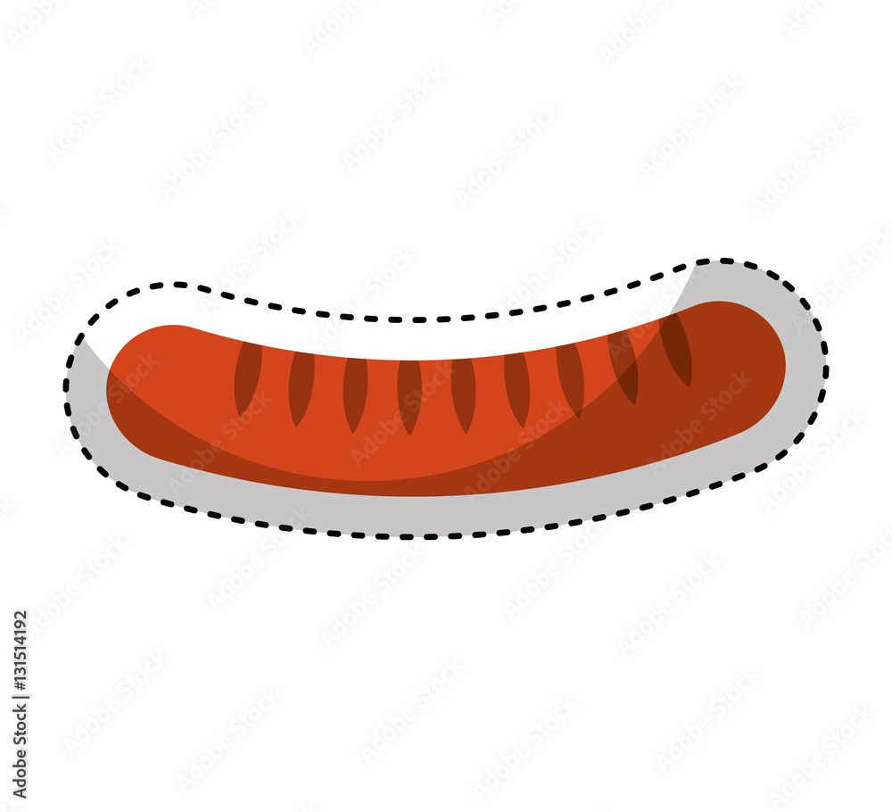 delicious sausage isolated icon vector illustration design delicious sausage isolated icon vector illustration design