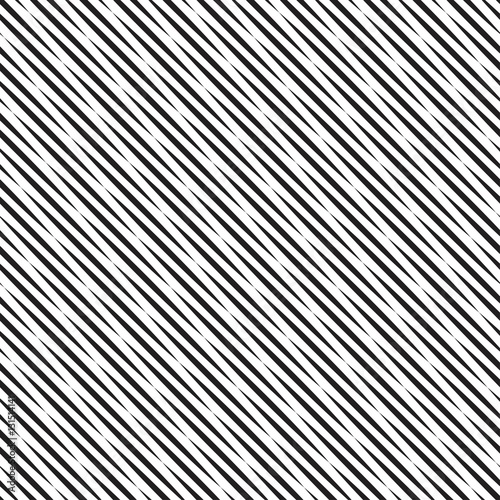 Vector seamless texture. Modern geometric background. Repeated monochrome pattern of strips arranged diagonally.