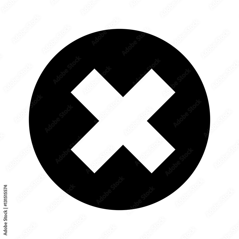 Obraz premium button with x isolated icon vector illustration design