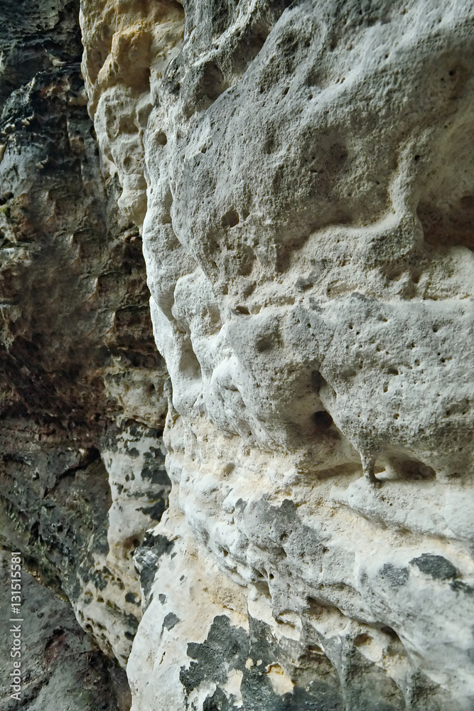 detail of czech tourist area Tiske steny with detail of sandstone in winter without snow detail of czech tourist area Tiske steny with detail of sandstone in winter without snow
