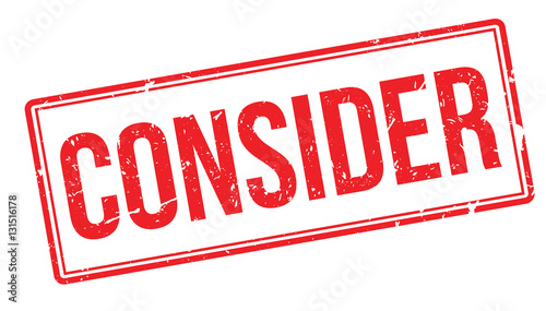 Consider rubber stamp