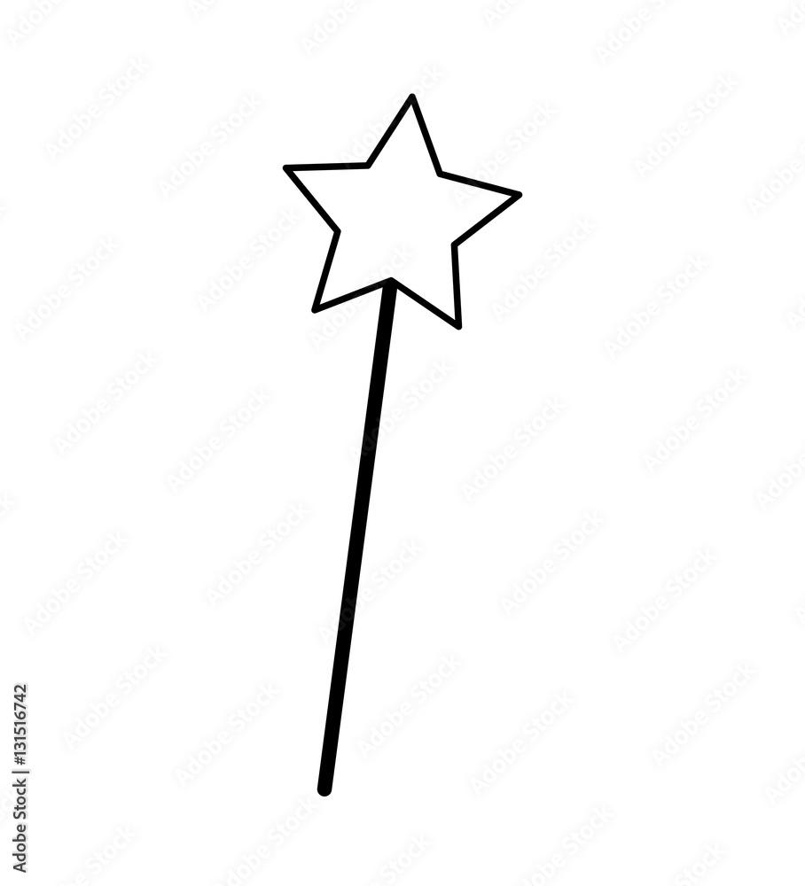 Fairy wand isolated icon vector illustration design Fairy wand isolated icon vector illustration design