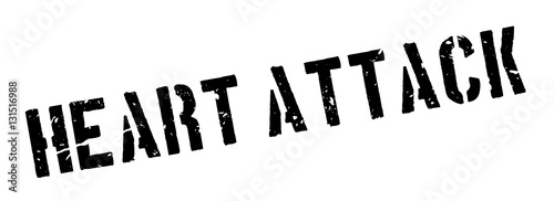 Heart Attack rubber stamp