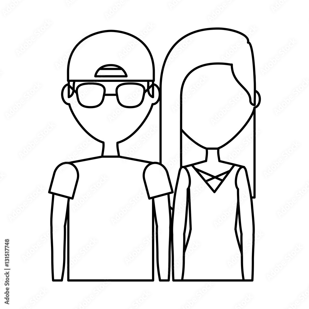 young couple happy icon vector illustration design young couple happy icon vector illustration design