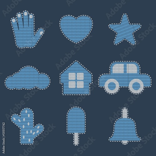 set of crocheted patch