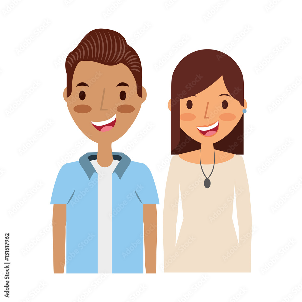 young couple happy icon vector illustration design young couple happy icon vector illustration design