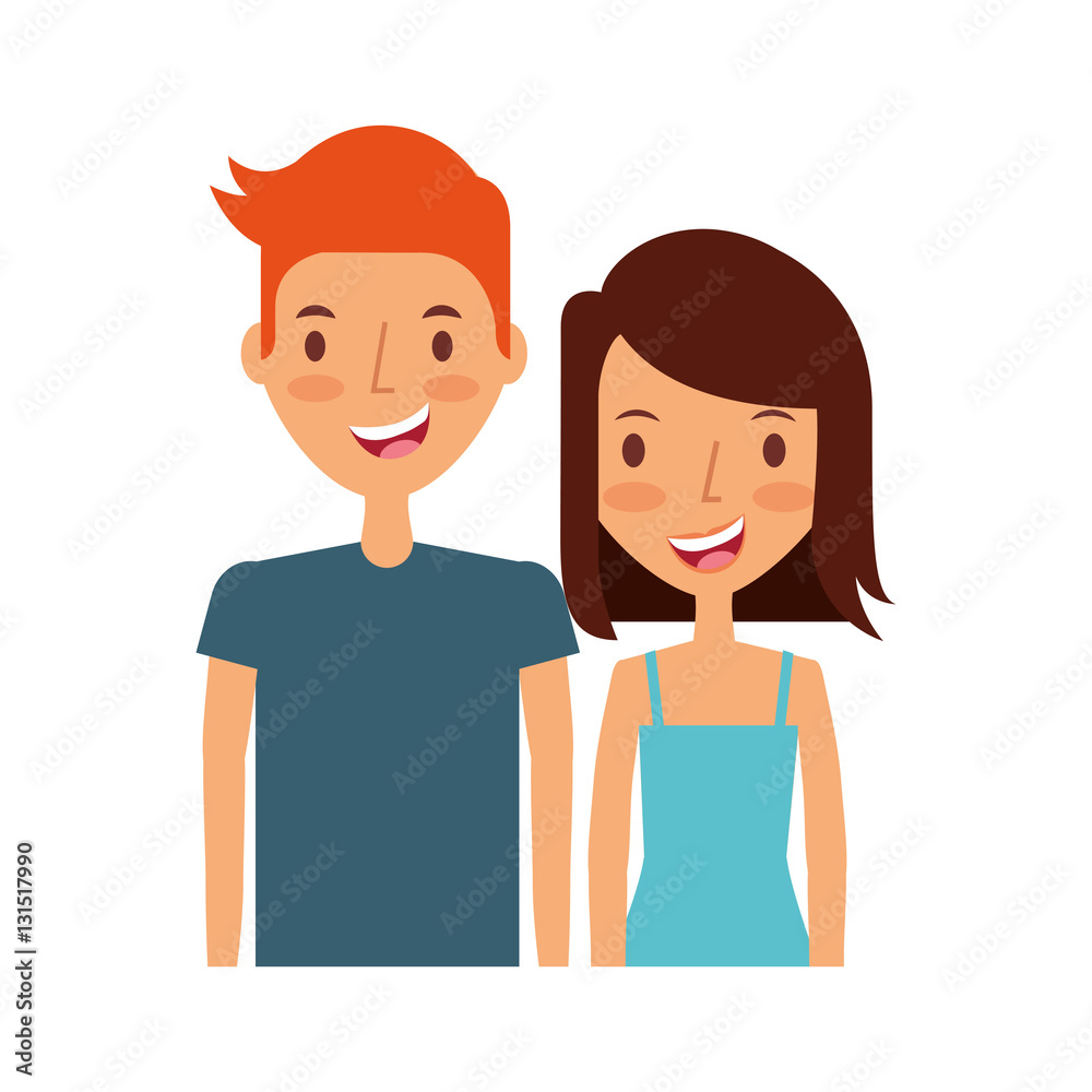 young couple happy icon vector illustration design young couple happy icon vector illustration design