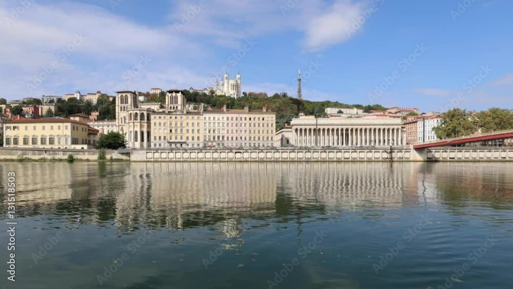 Beautiful view of Lyon with Saone river, France. Beautiful view of Lyon with Saone river, France.
