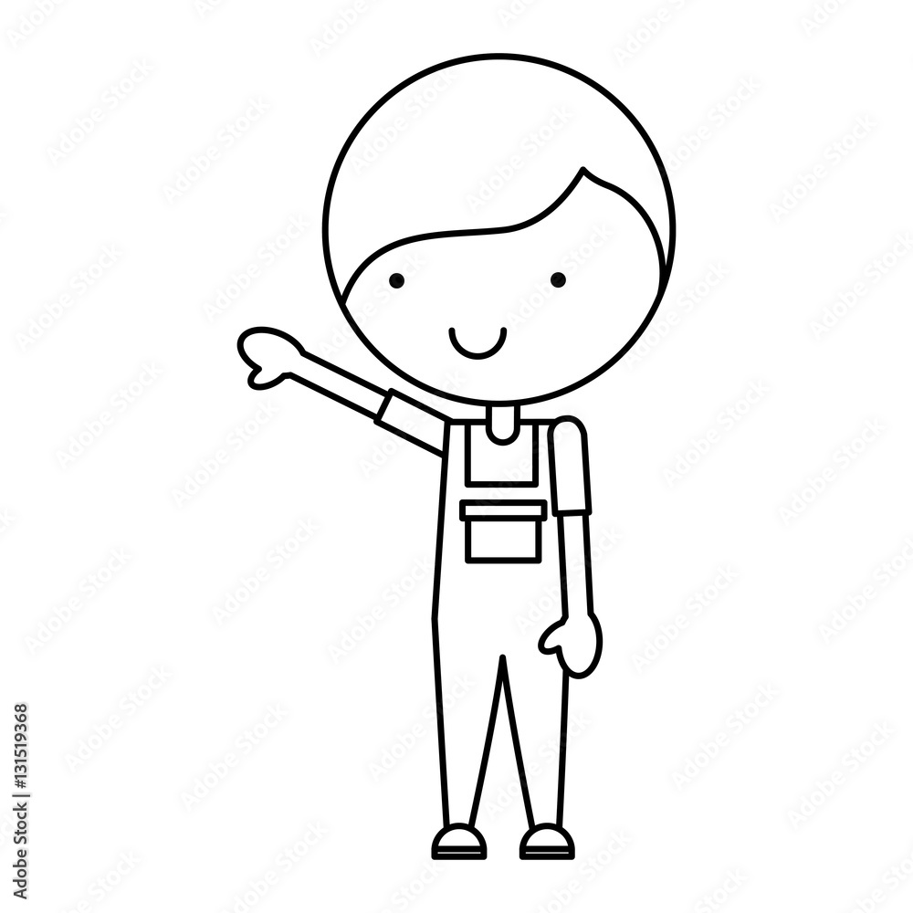 cute little man character vector illustration design cute little man character vector illustration design