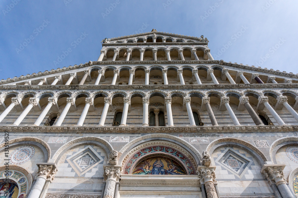 Exteriors and architectural details of Pisa cathedral