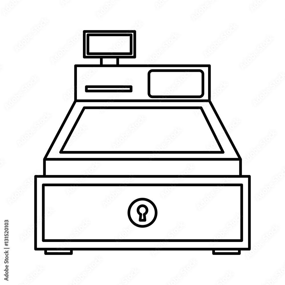 machine register isolated icon vector illustration design machine register isolated icon vector illustration design