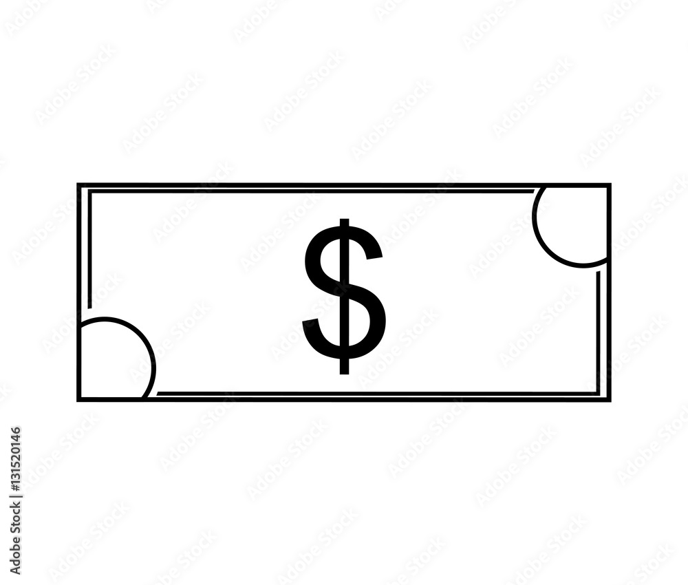 bill dollar isolated icon vector illustration design bill dollar isolated icon vector illustration design