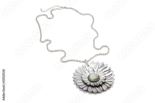 Fancy pendant isolated on white background - modern fashion jewelry