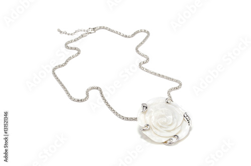 Fancy pendant isolated on white background - modern fashion jewelry