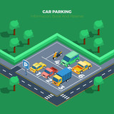 Car Parking Illustration 