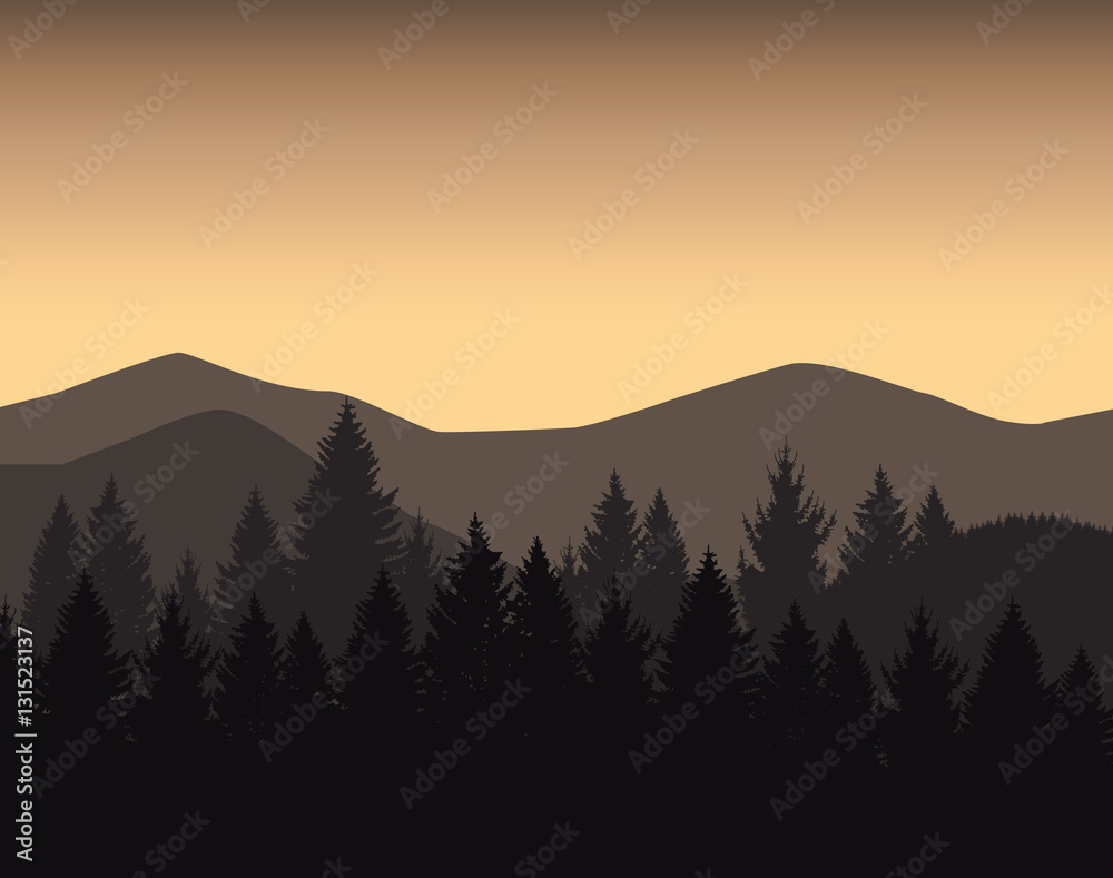 Image background of mountain landscape. Chocolate colors.