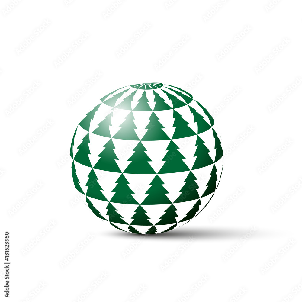 Design emblem globe forest. Green and white tones. Design emblem globe forest. Green and white tones.