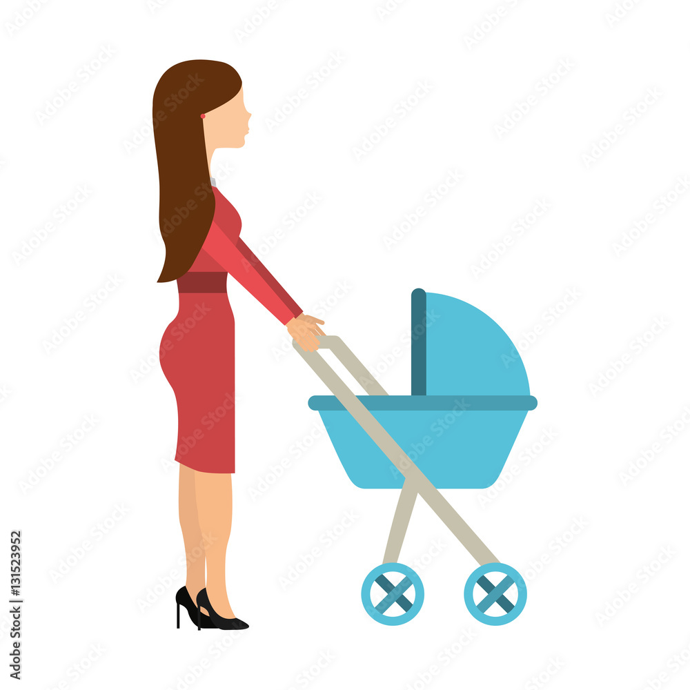 mother with baby isolated icon vector illustration design