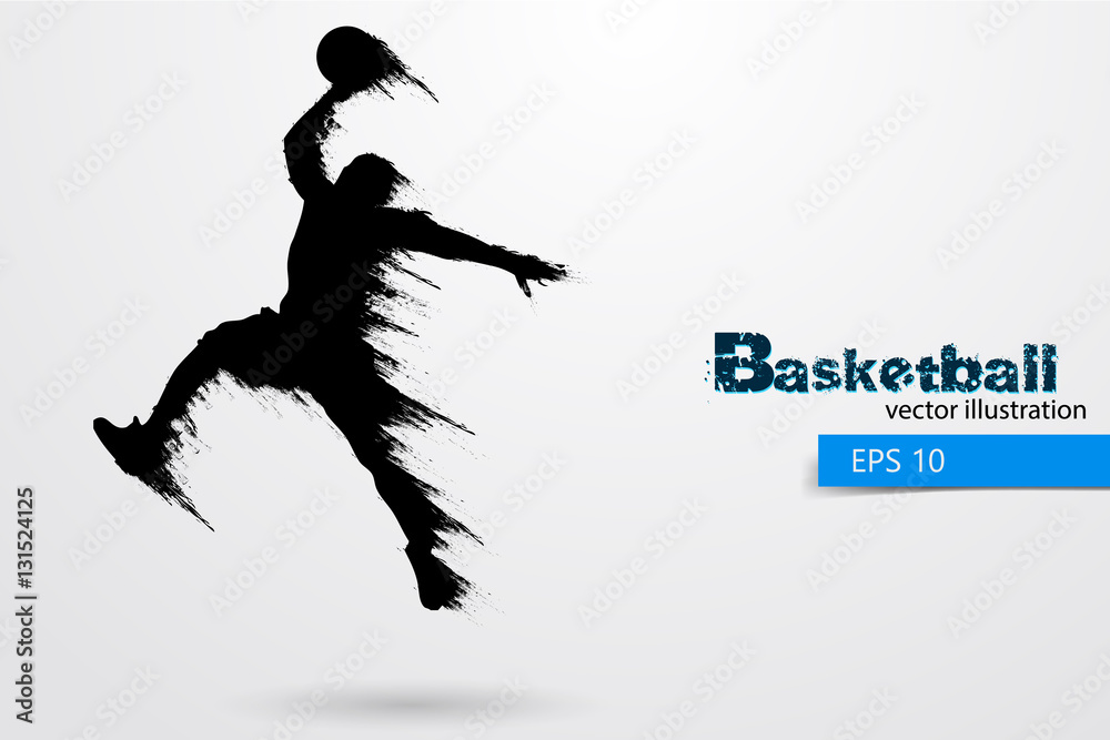 Fototapeta premium Silhouette of a basketball player. Vector illustration