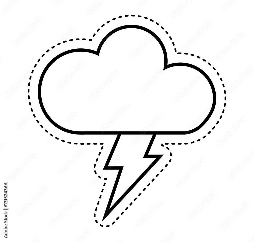 cloud with ray climate sign isolated icon vector illustration design cloud with ray climate sign isolated icon vector illustration design