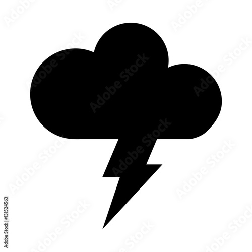 cloud with ray climate sign isolated icon vector illustration design