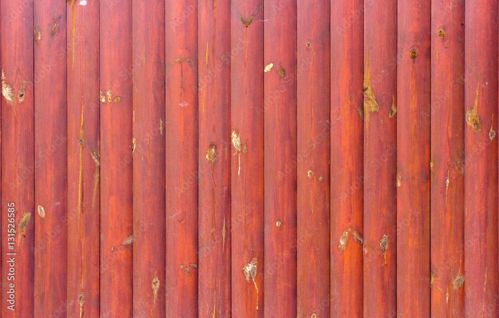 painted old wooden wall. red background